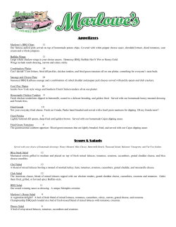 a printer-friendly version of our menu - Memphis