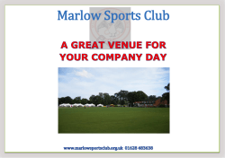 Marlow Sports Club Brochure