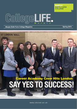 SAY YES TO SUCCESS! - Marple Sixth Form College