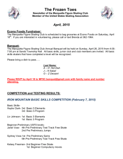 April 2015 Newsletter - Marquette Figure Skating Club