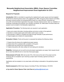 Neighborhood Improvement Grant Application for 2015