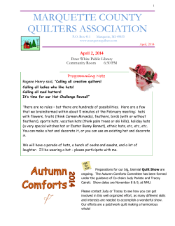 MARQUETTE COUNTY QUILTERS ASSOCIATION