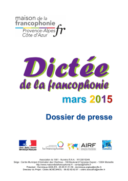 mars 2015 - Maison de la francophonie