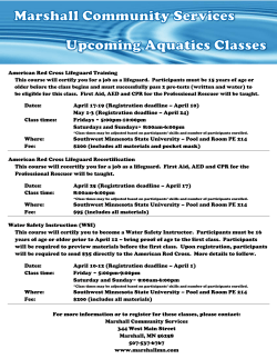 2015 MCS Aquatics Classes