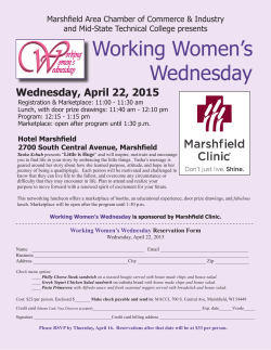 Working Women`s Wednesday - Marshfield Area Chamber of