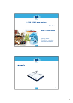 LPIS 2015 workshop Agenda - MARS
