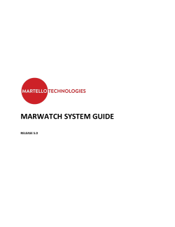 MarWatch System Guide (R5.0)
