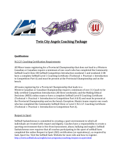 Twin City Angels Coaching Package - Martensville Amateur Softball