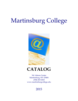 TABLE OF CONTENTS - Martinsburg College