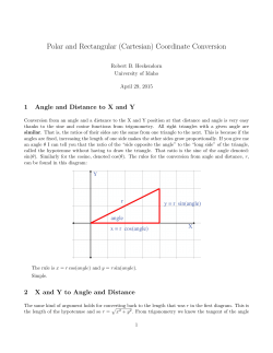 Polar and Rectangular (Cartesian) Coordinate Conversion