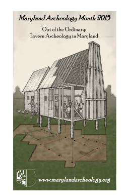 Maryland Archeology Month 2015 - Archeological Society of Maryland