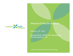 021915-EIAC-Slides - Maryland Health Benefit Exchange