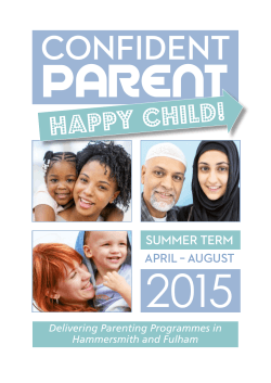 Summer 2015 Confident Parent Happy Child