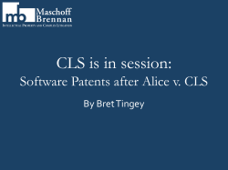 Software Patents after Alice v CLS