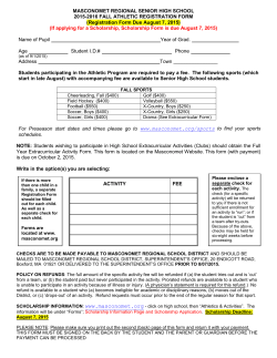 Fall Sports Registration Form-2015