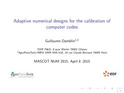 Adaptive numerical designs for the calibration of