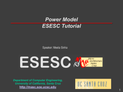 Power Model - MASC - University of California, Santa Cruz