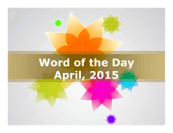 Word of the Day April, 2015 - mas 6