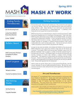 MASH Spring News - Mystic Area Shelter and Hospitality