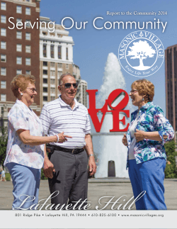 Community Report - Masonic Villages