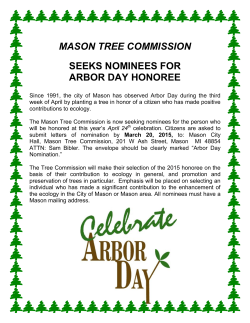 mason tree commission seeks nominees for arbor day honoree