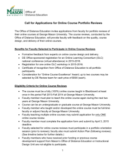 Call for Applications for Online Course Portfolio Reviews