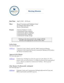 Minutes 4.2.15 - Massachusetts Gaming Commission