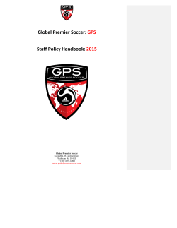 Staff Policy Handbook - Mass Premier Soccer Sites