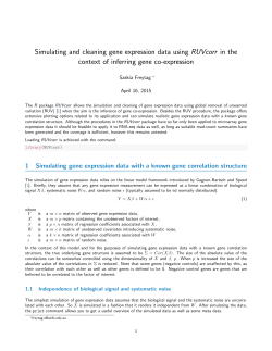 Simulating and cleaning gene expression data using