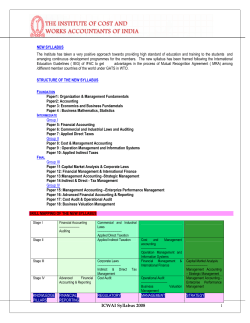 ICWAI Syllabus 2008