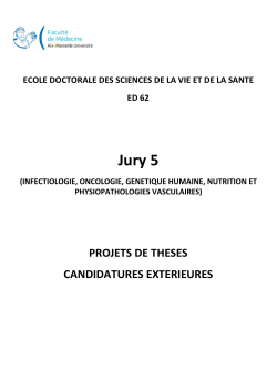 Jury 5 - Master Pathologie Humaine