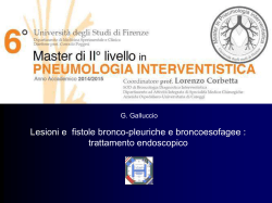 Nessun titolo diapositiva - Master in Pneumologia Interventistica