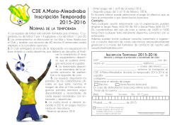 CDE A.Mata-Almadraba InscripciÃ³n Temporada 2015-2016