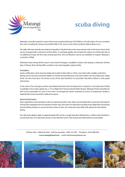 Scuba Diving Information - Matangi Private Island Resort Fiji
