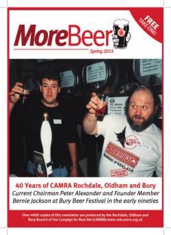 Beer Spring 2015 - Rochdale, Oldham & Bury CAMRA