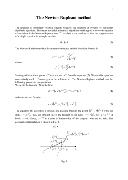 The Newton-Raphson method