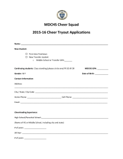 Cheer Tryout - Mater Dei Catholic
