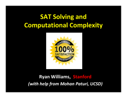 SAT Solving and Computational Complexity