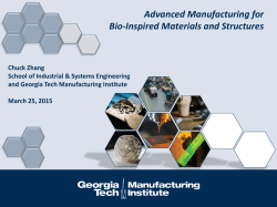 Advanced Manufacturing for Bio-Inspired Materials and Structures