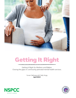 Getting It Right for Mothers and Babies