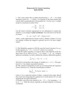 Homework 5A: Green`s functions Math 456/556
