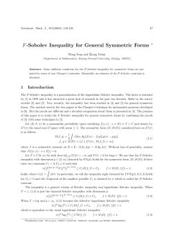 F-Sobolev Inequality for General Symmetric Forms â