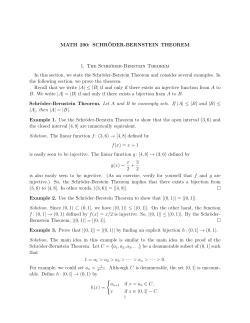 Lecture notes on Schroder-Bernstein