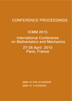 Conference Proceedings - ICMM 2015 International Conference on