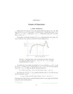 Chapter 6: Limits of Functions