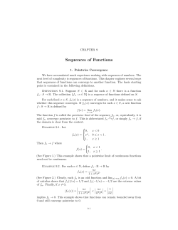 Chapter 9: Sequences of Functions