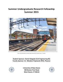 Summer Undergraduate Research Fellowship Summer 2015