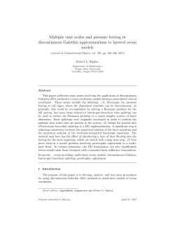 Multiple time scales and pressure forcing in discontinuous Galerkin