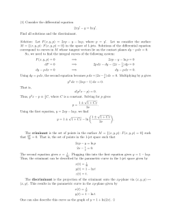 (1) Consider the differential equation 2xy0 â y = lny Find all solutions