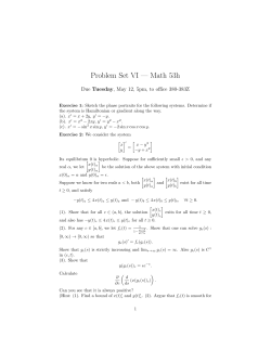 Problem Set VI â Math 53h